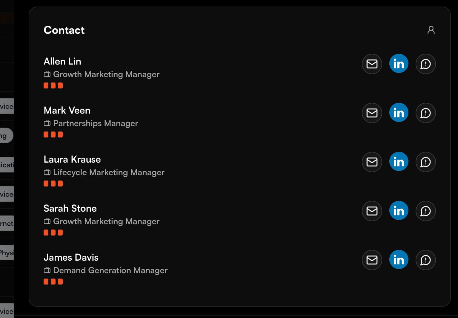 Pitch-ready contact details